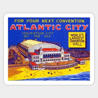 1930 Atlantic City New Jersey Sticker